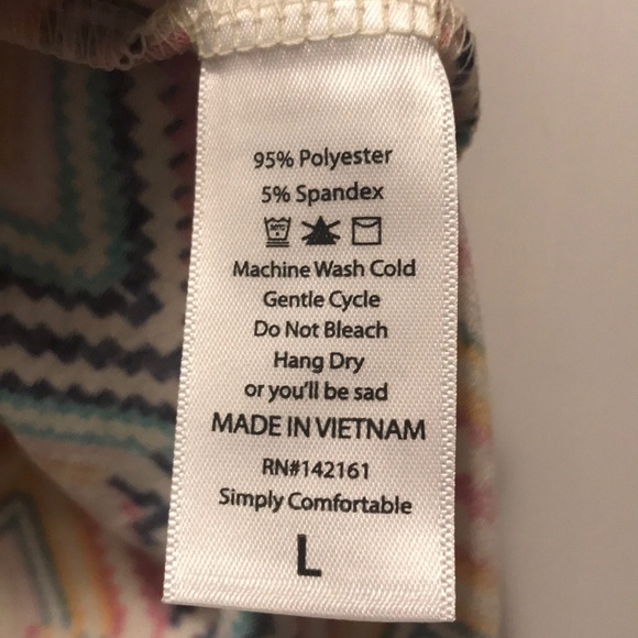 Lularoe Irma tunic, L, multicolored chevron, BNWT - Picture 5 of 5